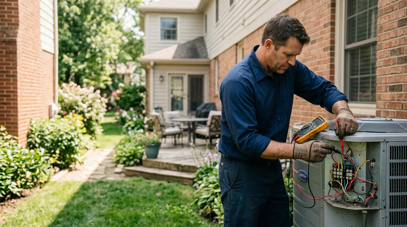 HVAC technician working near Burdine, KY